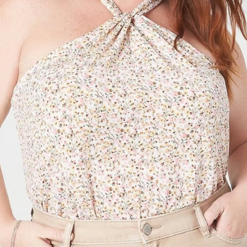 Lane Bryant Twisted Neck Halter Top Sz 18/20